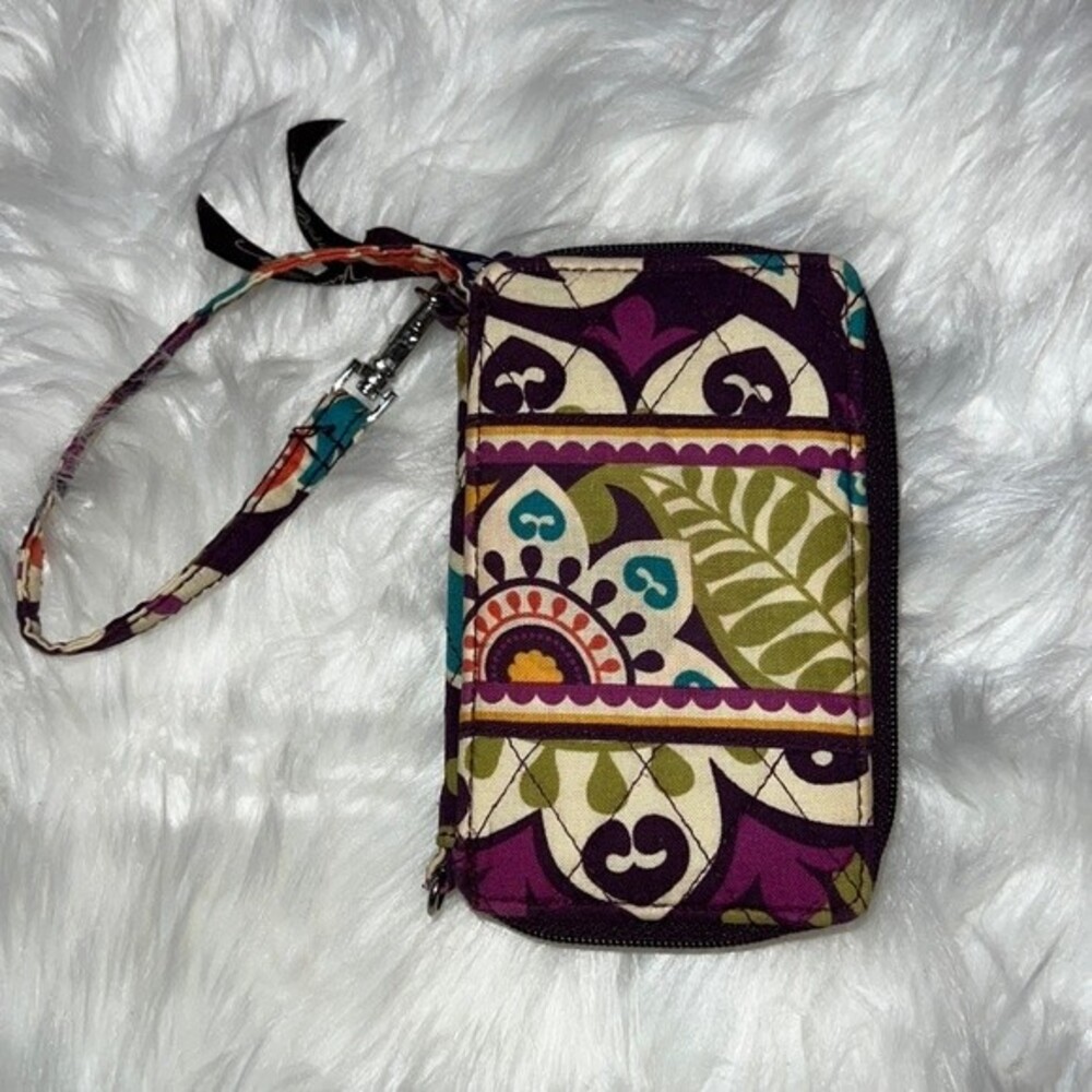 Vera Bradley Plum Crazy Wallet Wristlet Cute for Summer